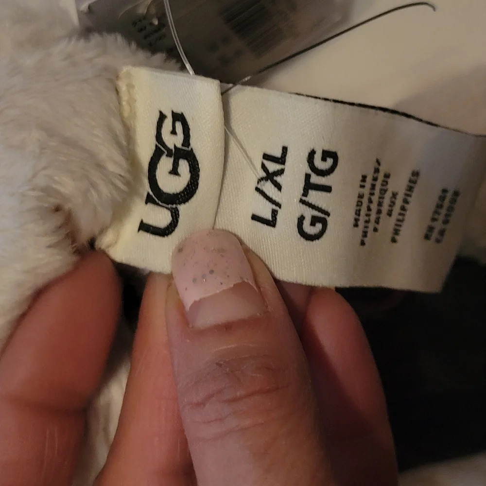 UGG Faux Sherpa/leather‎ Flip Mittens NWT L/XL Rare Skiing Outdoors Cold Weather